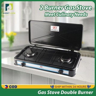 Gas Stove Double Burner Heavy Duty Stove Stainless Steel 2 Burner Complete Set Standard With Cover