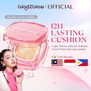 [TOP]Glad2Glow Perfect Cover Cushion Foundation High Coverage 12H-Lasting Waterproof Matte Makeupset