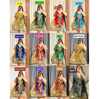 sdmbatik DASTER DRESS KAFTAN MINI DRESS BOHO DASHIKI BOHEMIAN HAWAIIAN MAXI