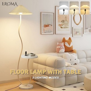 Eroma Full Spectrum Eye Protection Floor Lamp With Table Tray 3-Color LED Bulb For Living Room