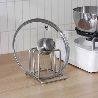 Stainless steel chopping board rack household storage pot lid rack kitchen utensil storage rack