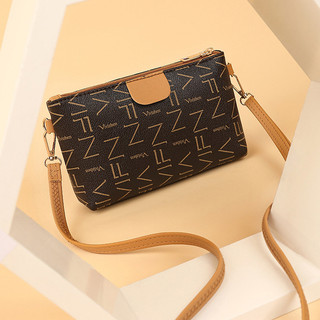 Digital Pattern Zipper Coin Purse, Faux Leather Zipper Square Shape Small Bag, Women's Bags