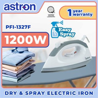 Astron PFI1327F Electric Flat Iron - Dry and Spray | 1200W| Non-Stick Soleplate
