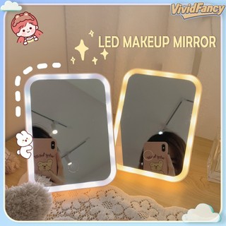 Portable LED Makeup Mirror Touch Screen Standing Vanity Mirroir Cosmetics Mirror