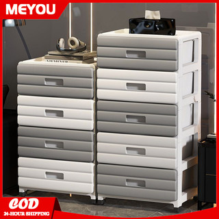 MEYOU Drawers Cabinet Durabox Modern Bedside Table Organizer Storage Plastic Cabinet With Wheels
