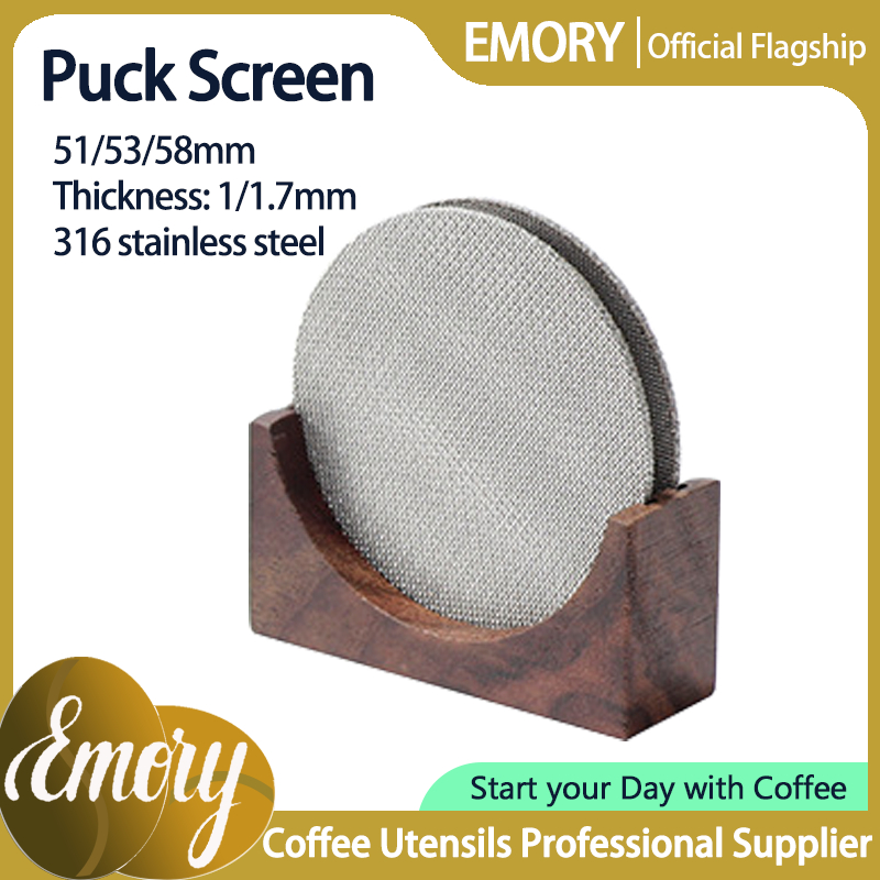 51/53/58mm Coffee Puck Screen Holder 2 Slots Walnut Wood Storage Stand