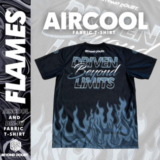 T-SHIRT - "FLAMES” Design AIRCOOL Fabric - BEYOND DOUBT CLOTHING