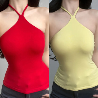 RURU HALTER Backless Double Lining Basic Top