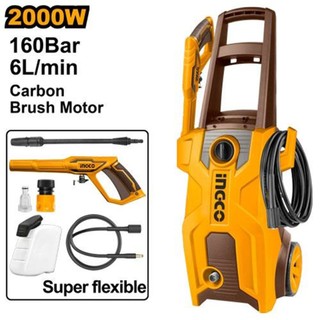 INGCO 2000W high pressure washer for cleaning cars, patios, driveways HPWR20018P IPT