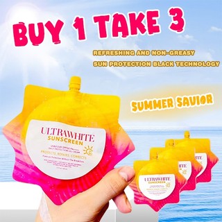 BUY 1 TAKE 3 Ultra White Sunscreen Whitening Wear Sun Screen Sunblock Skincare Tinted Soon