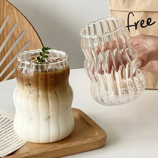 530ml ins style High Borosilicate Glass Heat-resistantn Coffee Milk Tea Mug Drinking Water Cup