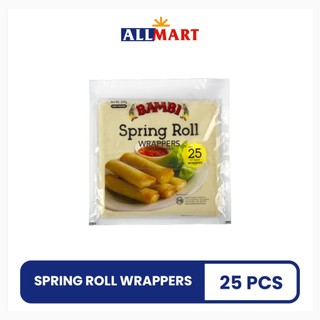 Bambi Spring Roll Wrapper Big 25pcs | HALAL Certified Lumpia Wrapper for Lumpia Shanghai Turon