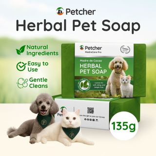 Petcher Madre De Cacao Cleansing Bar Soap 128g Tick and Flea Care Pet Soap for Dogs and Cats