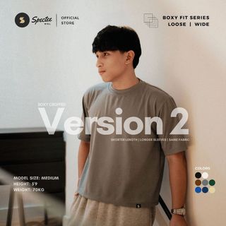 SpecteeMNL PLAIN Boxy Cropped Shirt | VERSION 2 | Unisex Tshirt for Men and Women