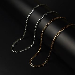 HB Men Jewelry RAVION Gld/Silver Buckle Chain Necklace For Men's Fashion Accessories XL00471