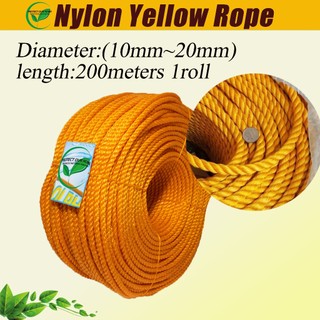 Length 200meters Diameter 10-20MM Nylon Rope Panali Lubid Polyethylene Rope Tali Twisted Rope