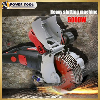 Grooving Machine Electric Wall Chaser 5000W 7500RPM Wall Groove Slotting Machine 360° Dust Free Bric