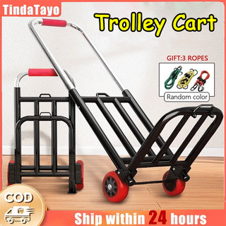 Trolley Cart Foldable Lightweight Aluminium Grocery Wheel Trolley Shopping Luggage Push Cart