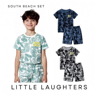 (0-5Y) Boy Clothes Set Terno for Kids Tshirt Shorts Summer Palm Tree Outfit
