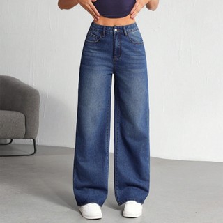 Wide Leg Jeans For Women Casual Plus Size Denim Pants Fashion High Waist Pants