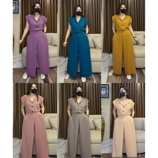 CELESTE - Wide leg Pants Coordinates. Casual to Semi Formal attire. Cap sleeves Tops. Brand new Tern