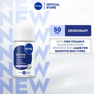 NIVEA Deodorant Derma Control Restore, Brightening & Pore-minimizing Anti-perspirant Roll-on, 50ml
