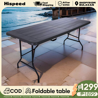 6 Ft Folding Table Portable Plastic Picnic Table with Handle Portable Suitable for 6-8 people