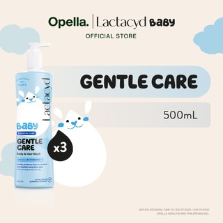 Lactacyd Baby Gentle Care Sensitive Skin 2in1 Body Wash Cleanser and Hair Shampoo 500mL x3