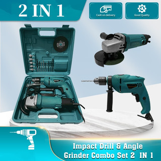 NEW 2 in 1 Power Tool Set 850W - Grinder and Drill in a BOX