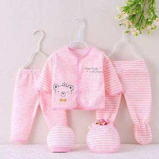 5PCS Baju Baby Set Newborn Baby Lengkap Baby Clothes Set Newborn Baby Girl Clothes hat bib