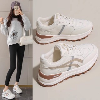 sneaker Running shoes for women korean flat shoes for women low cut white rubber student shoes new