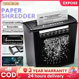 Expose Large Capacity Paper Shredder 8 Sheets Shredding Automatic Shredder Machine Electric Cutter