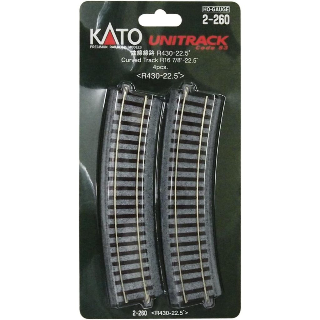 KATO HO 430mm 16-7/8 Radius Curve 22.5-Degree 4 KAT2260 HO Track [Direct From Japan]