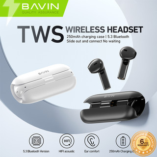 BAVIN BA79 TWS Bluetooth Earphones High Stereo Sound Wireless Earbuds w/ Hi-Res Audio
