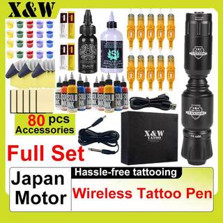 Rocket Tattoo Machine Full Set Complete Kit wireless pen type Professional with Japan Motor Battery