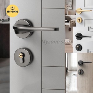 Myzone black door knob for bedroom double door lock set steel door lock set gold door knob