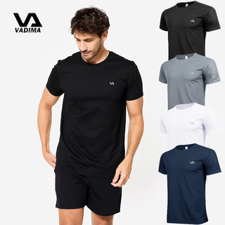 Vadima Men's round neck shirt unisex sports Breathable Gym Basketball training Compression T-Shirt