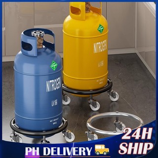 Moveable Rolling Tray Gas Tank Holder Bracket Metal Plant Basin Extra Thick Universal Wheel