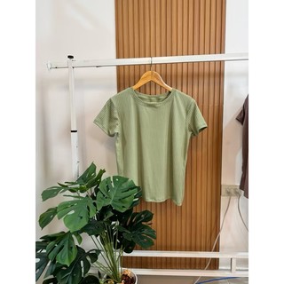 Buy 1 Take 1 Special fab Basic Top lightweight ful Lenght Cotton Knited Fabric Roundneck shirt