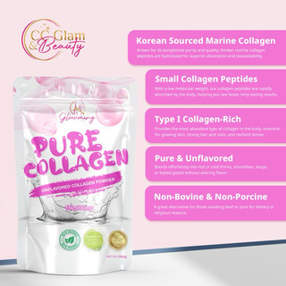 Official Glowming Beauty Drink -  Pure Collagen - 150g Pouch | Collagen | Organic | GMO Free