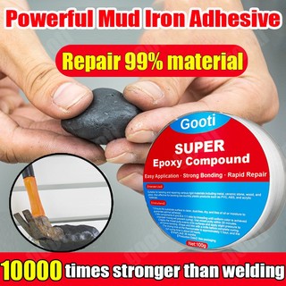 100G Powerful Viscosity Mud Iron Clay Adhesive Foundry Glue For Metal Wood Glass Stone Repair Paste