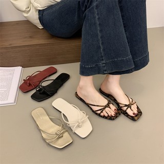 Onew Women's French Flat Slippers Non-slip and wear-resistant Five colors wide feet add one size
