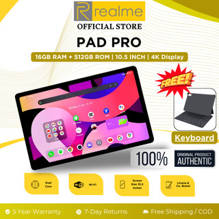 𝗥𝗲𝗮𝗹𝗺𝗲 Pad Pro Tablet with Pen | 16GB RAM + 512GB ROM | 4G LTE Dual SIM | For Study & Entertainment
