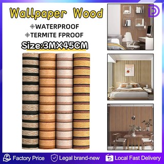 45CMX3M Wallpaper Wood design PVC Self adhesive Waterproof Wall Paper Sticker Safety Home Decorate