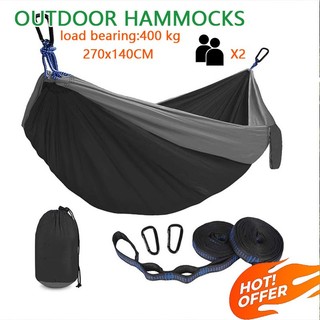 Duyan For Adult 400kg Load-bearing Camping Hiking Hammock Double Outdoor Foldable Travel Portable
