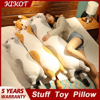 KIKOT Long Cat Stuffed Toy Hotdog Plushie Pillow Cute Soft Doll Plushie Something Funny Gift Ideas