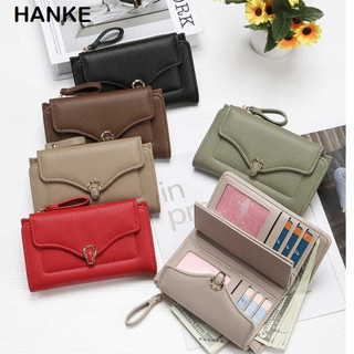 HANKE Bifold Small/Medium/Large Wallet with Credit Card Slot and Zipper for Coins Women's Wallet