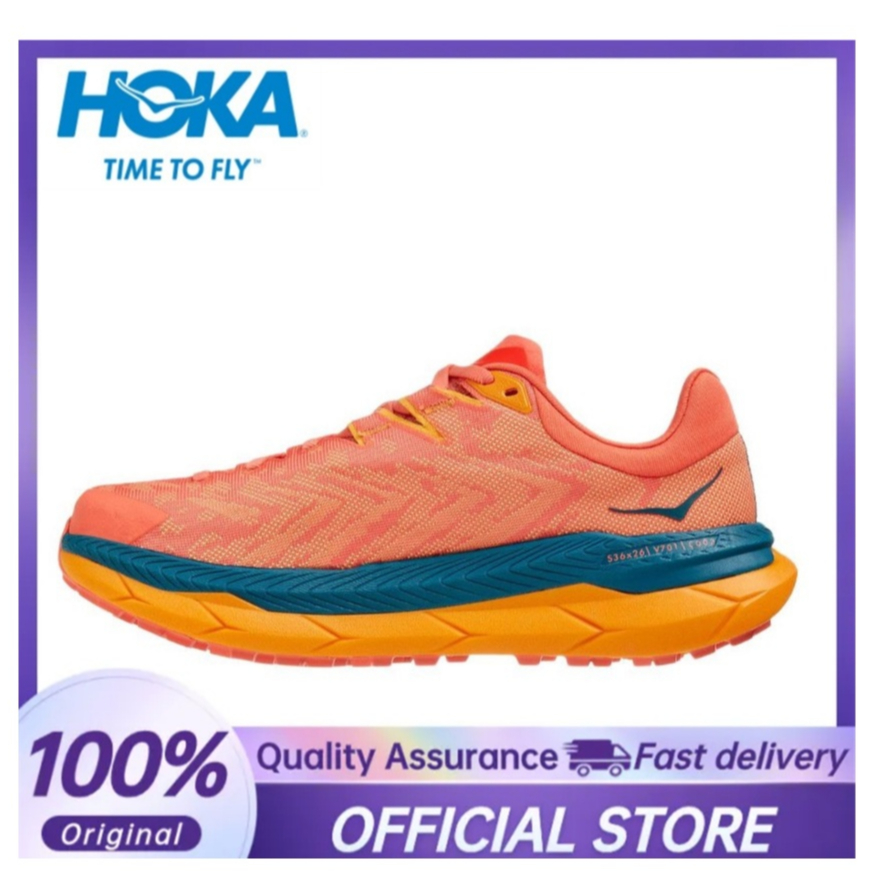 【Official Store】HOKA ONE ONE Tecton X  Low Top Running Shoes For Women Camellia Orange 1123162-CBCRL