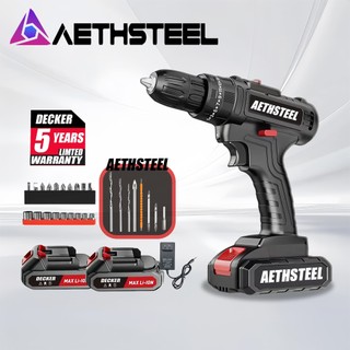 Impact Drill Electric Drill Cordless Electric Hammer Drill Power Tool withTwo Batteries waterpoor