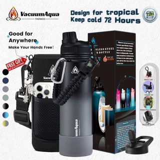 Vacuum Aqua Tumbler Hot And Cold 40oz~22oz Insulated Stainless steel Water Bottle With Accessories